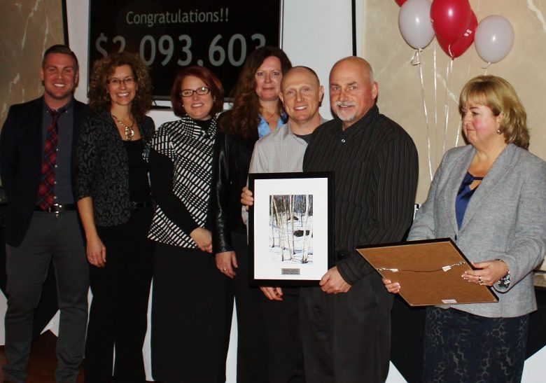 Electrolab employees receive the Outstanding Commitment to United Way of Quinte 2014