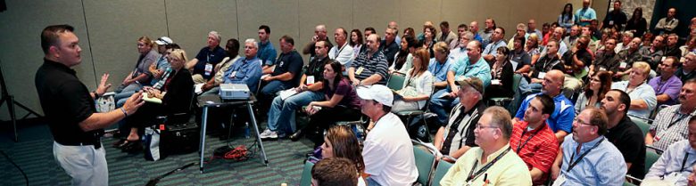 Tim Page-Bottorff teaches a classroom of safety professionals