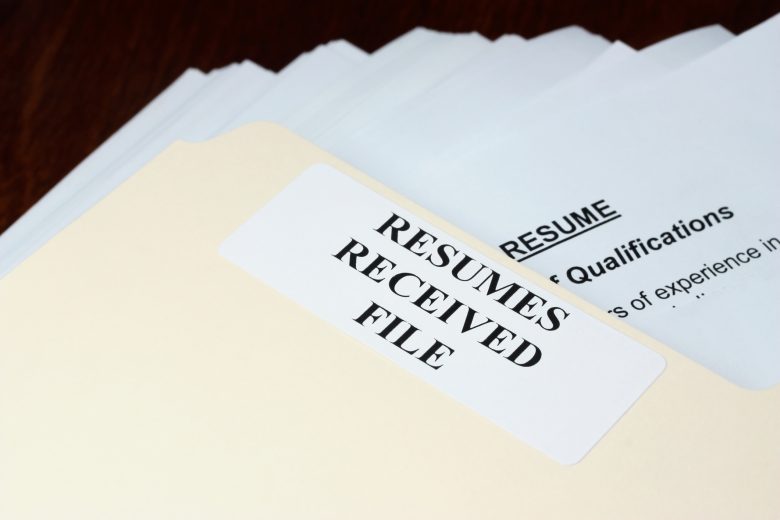 Resumes received folder