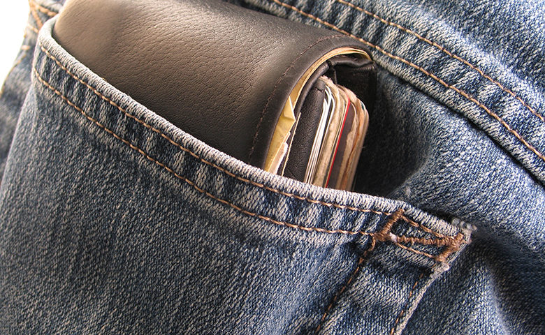 hick Leather Wallet in Back Pocket